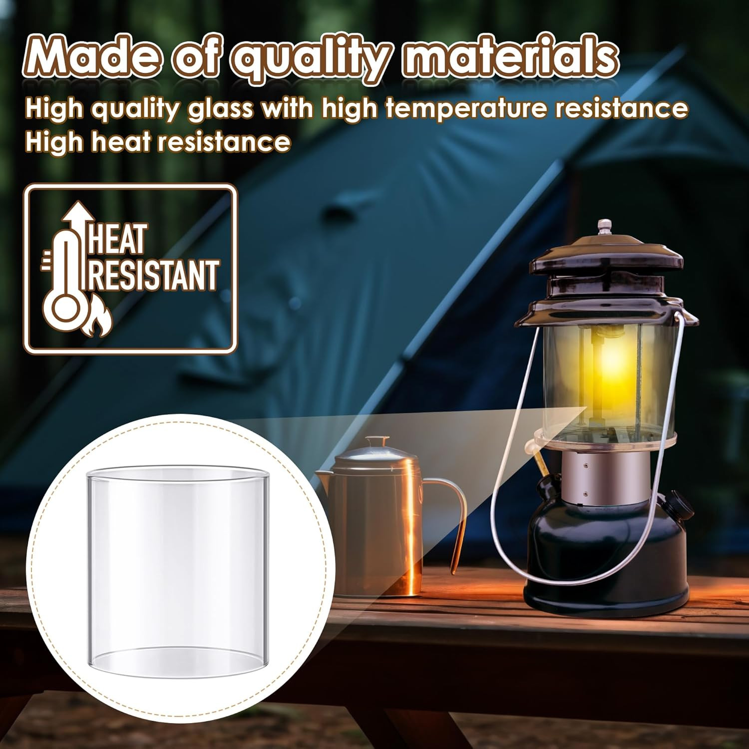 Clear Replacement Globe for Coleman Propane Lanterns - Outdoor Camping Essential