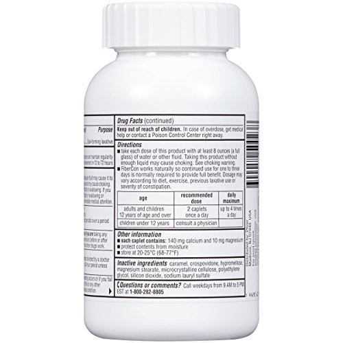 6 Pack Fibercon Fiber Therapy For Regularity Supplement 140 Caplets Each