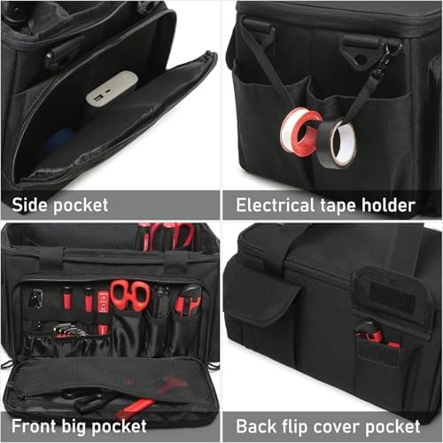 15-Inch Tool Bag Multi-purpose Tool Organizer Bag For Men with Shoulder Strap...