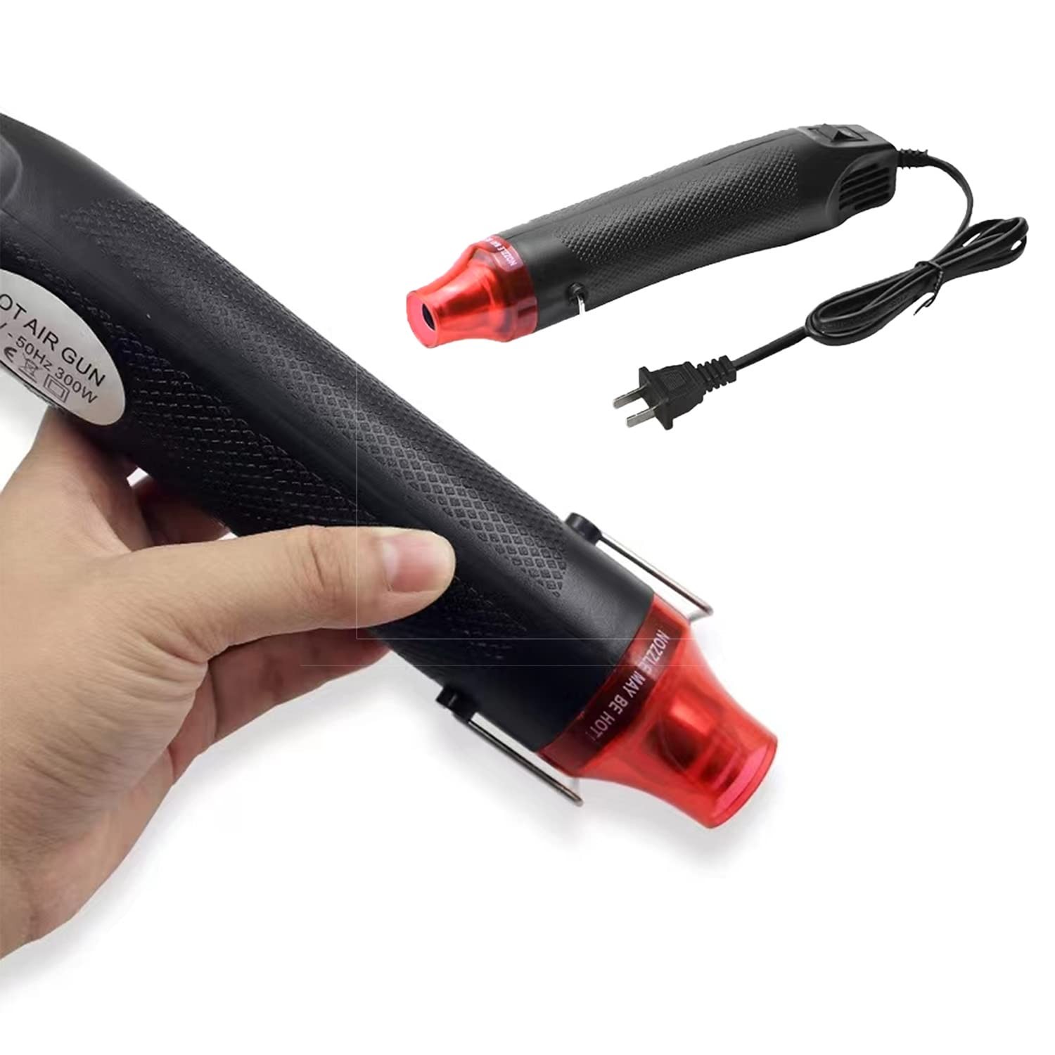 Mini pistola de calor portátil de 300 W con temperatura dual de 392 °F y 662 °F