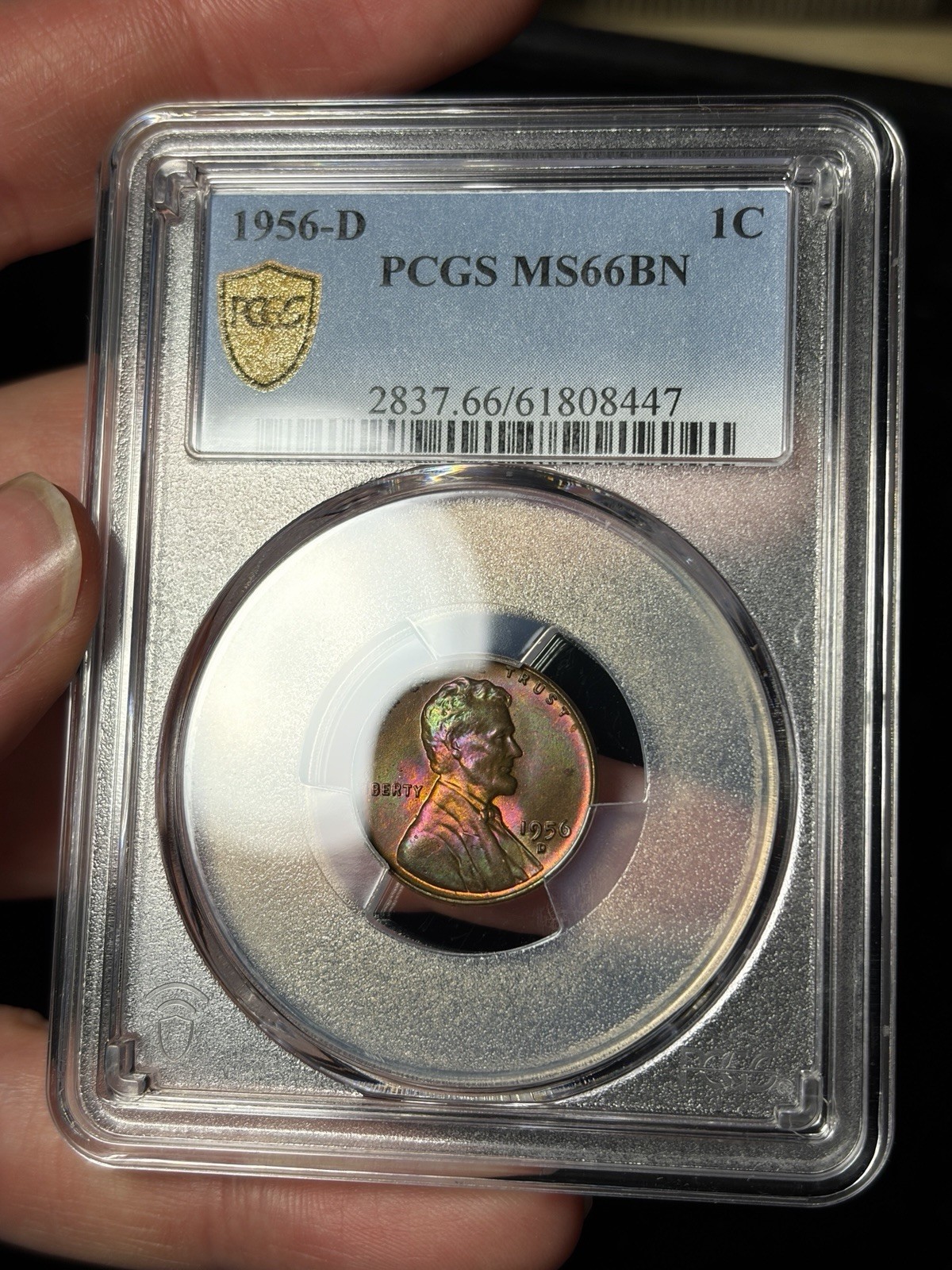 1956 US Mint Set 18 Coin Fully PCGS Graded Rainbow Toned WOW Original