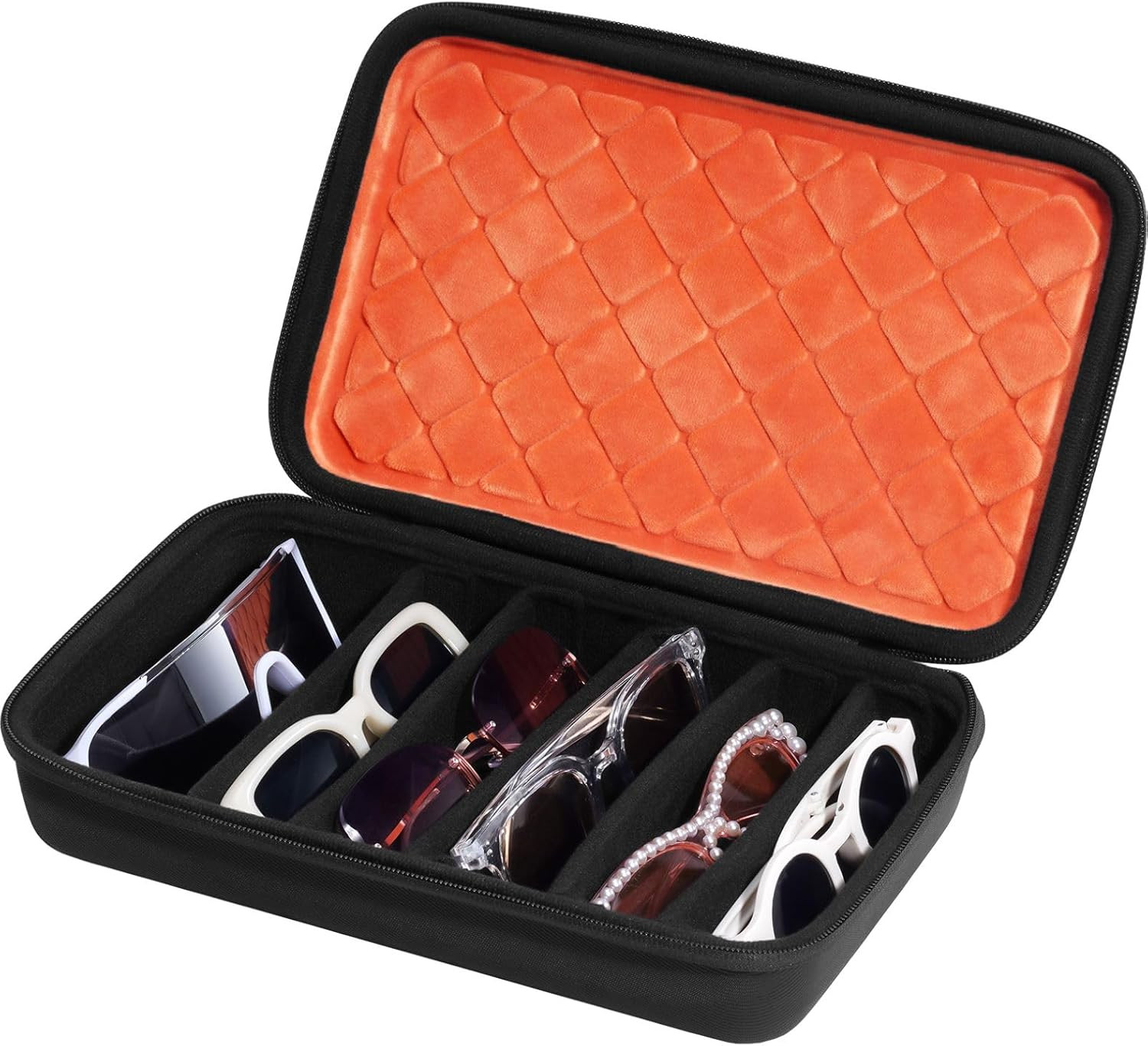 Hard Shell Travel Sunglasses Organizer, Portable Multiple Glasses Case for Trave