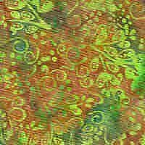 Paradise Batiks Polo Jazzy Leaf  #1106 QUILT FABRIC