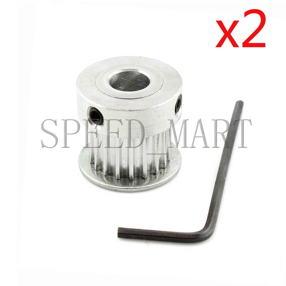 2Pcs HTD3M Timing Pulley 20 Teeth 6mm Bore 11mm Teeth Width For Stepper Motor