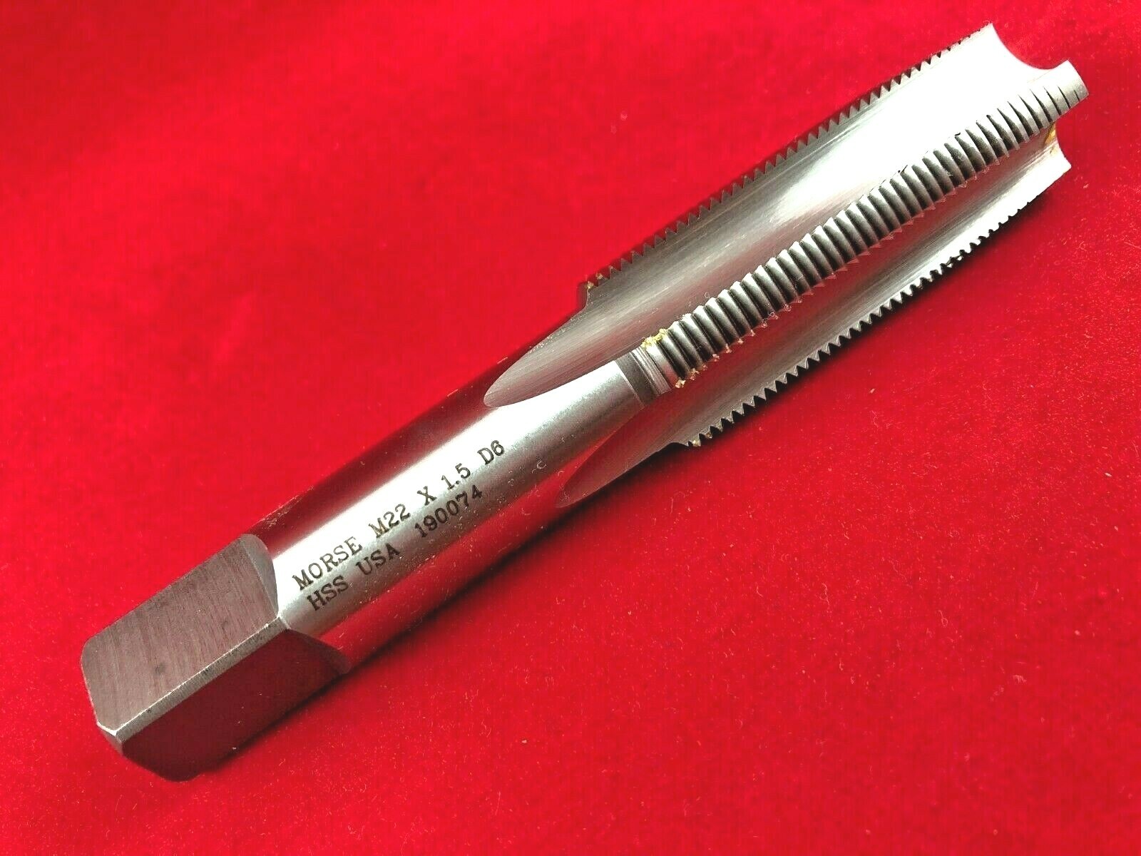 M22 X 1.5 Taper Hand Tap Morse MT3838167 RH HSS Starter 4Flute D6 USA Metric