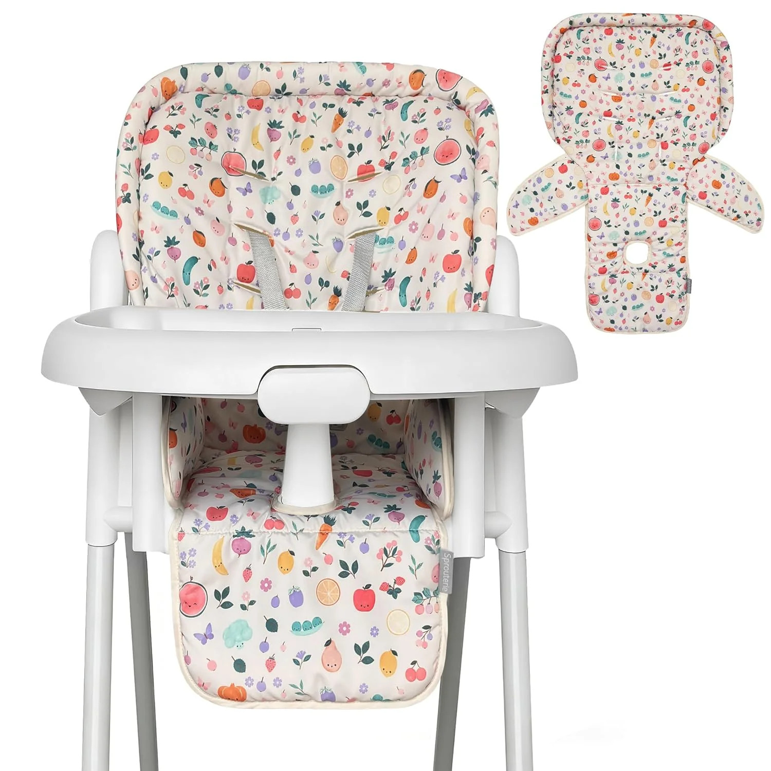 Baby High Chair Cover, Machine Washable High Chair Cushion Pad, Waterproof & Sof
