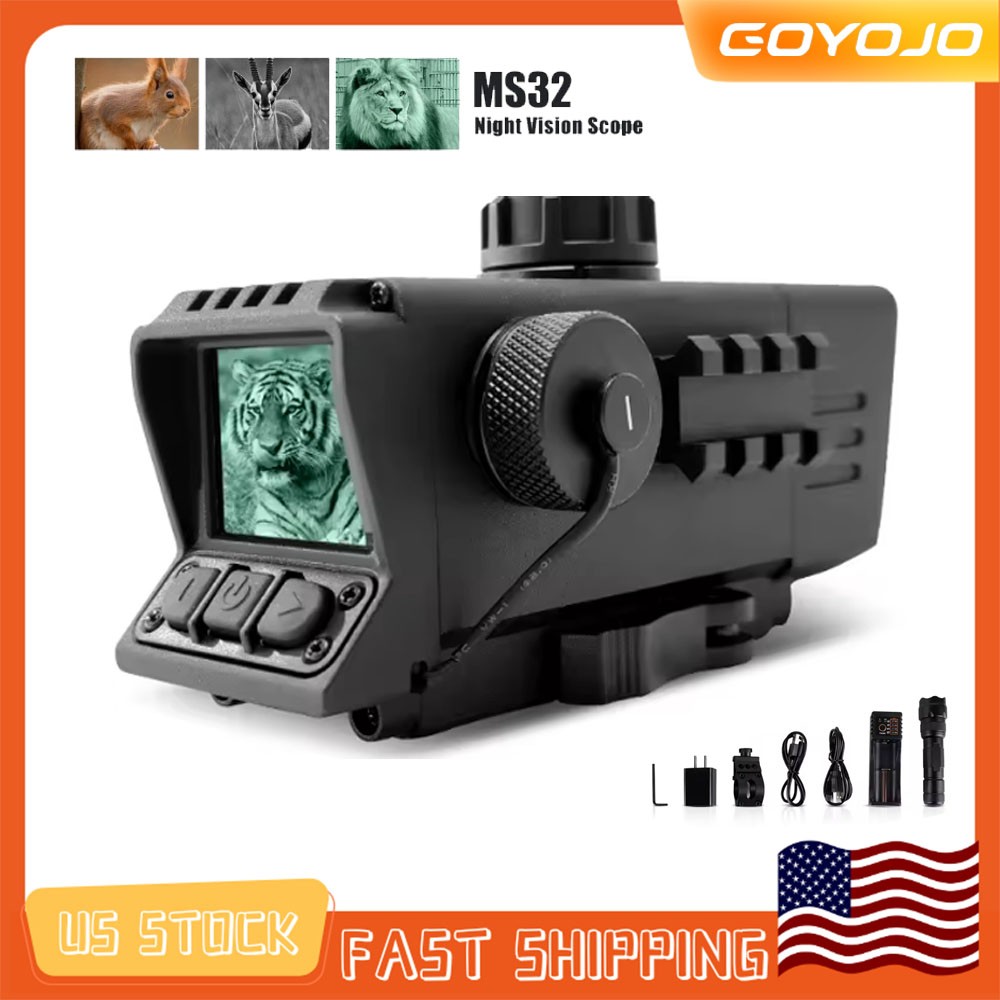 3.5x32 Digital Night Vision Scope Mount Optical Infrared Sight 7X HD Hunting