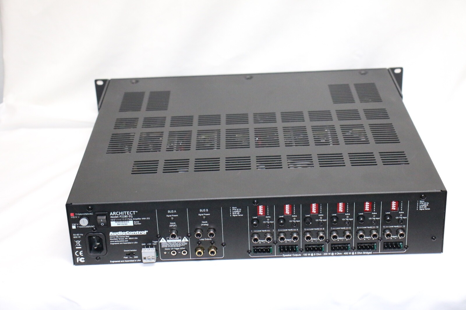 AudioControl Architect Model P2280EQ 12 Channel Multi-Zone High-Power Amplifier