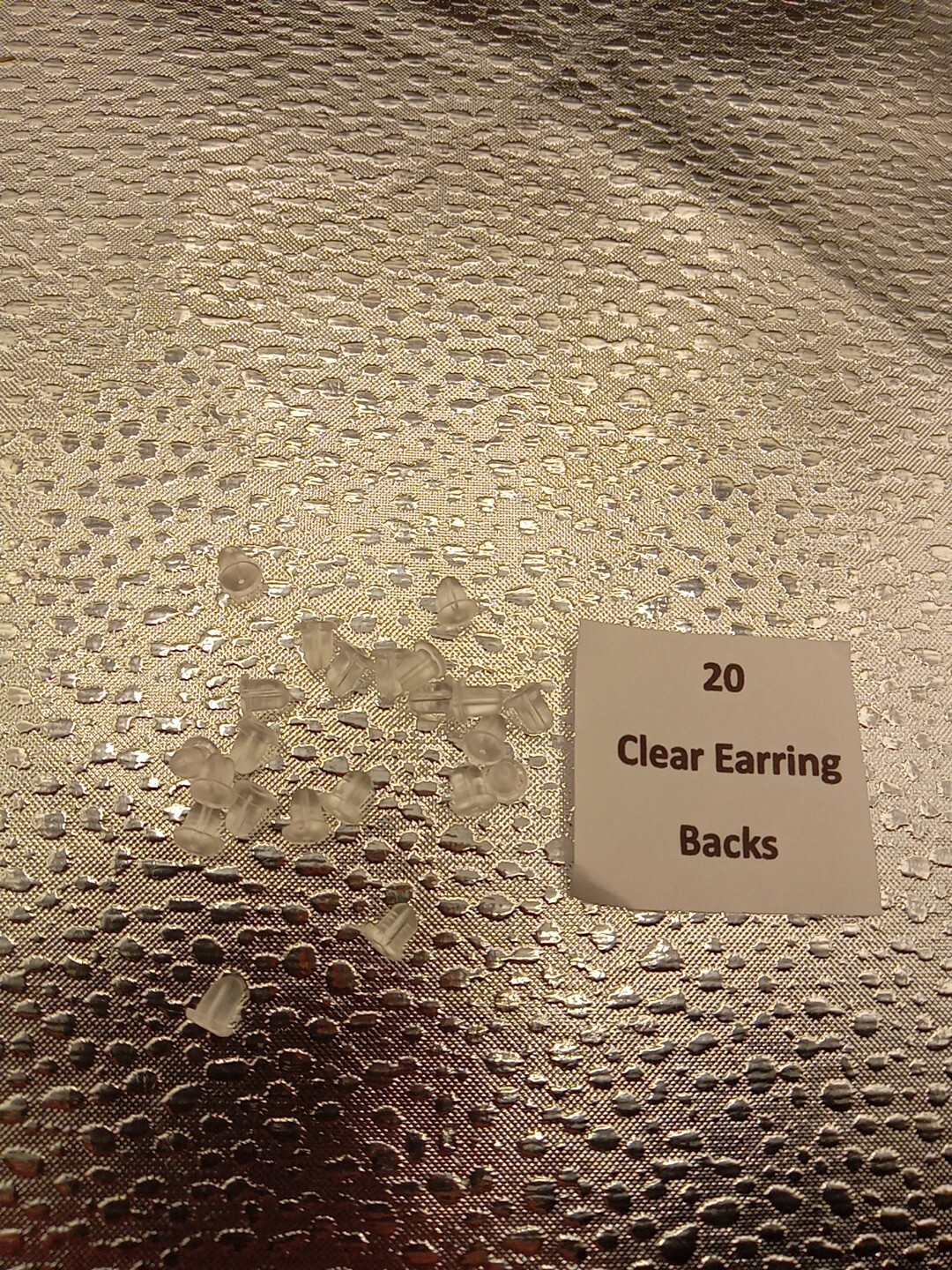 Clear Earring Backs - Rubber earring backs - 20 Count