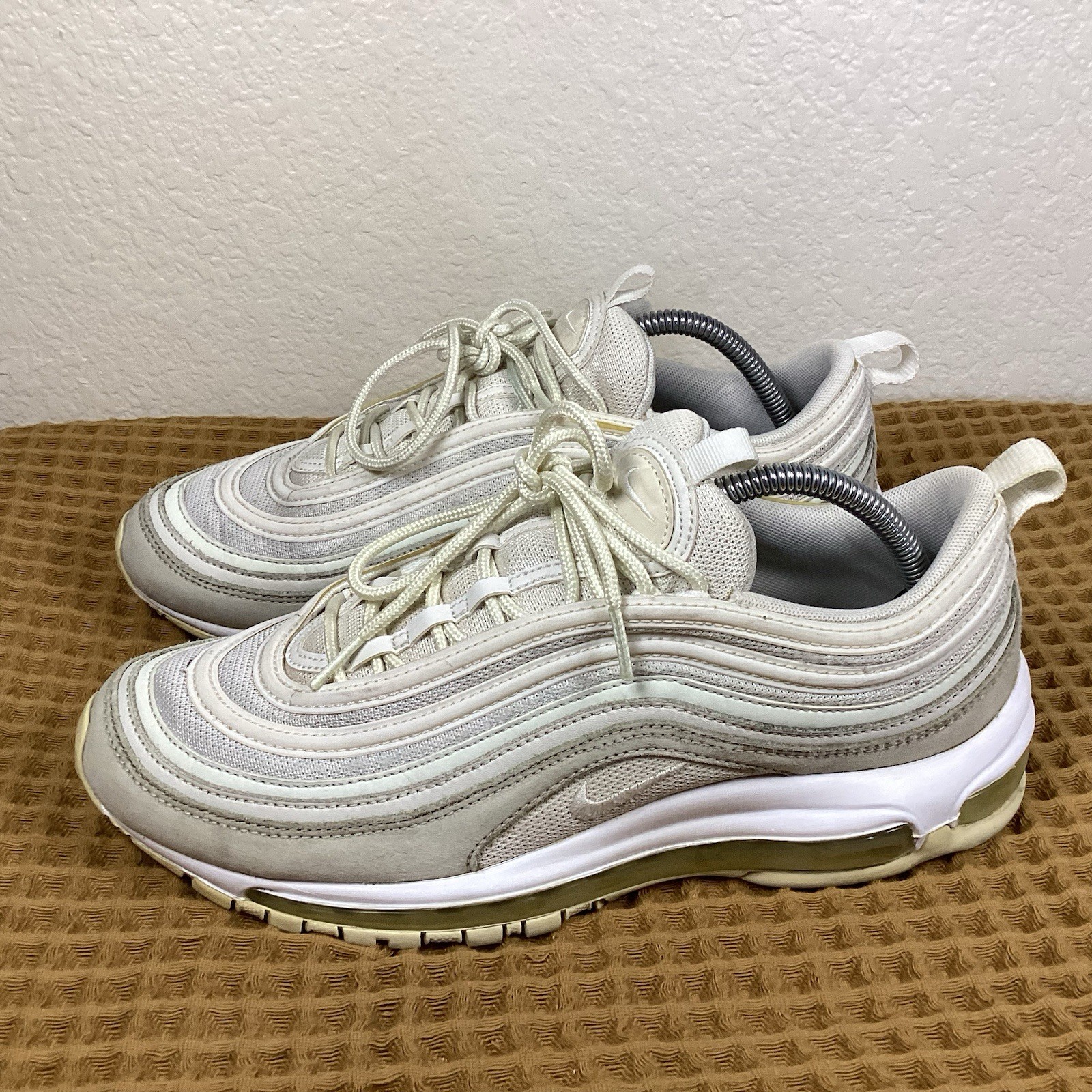 Nike Air Max 97 Premium Mens Sz 9.5 312834-006 Retro Light Bone Summit White