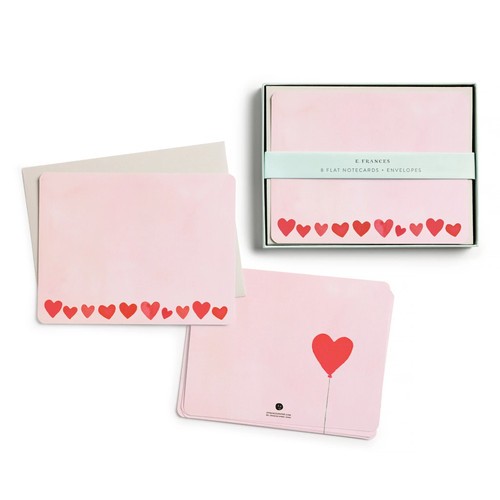 E. Frances - Mini Hearts Blush Flat Notes, Box of 8