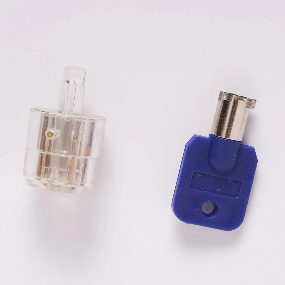 Locksmith 7 Pin Plum Lock Transparent View Padlock Training Skill Lock Blue