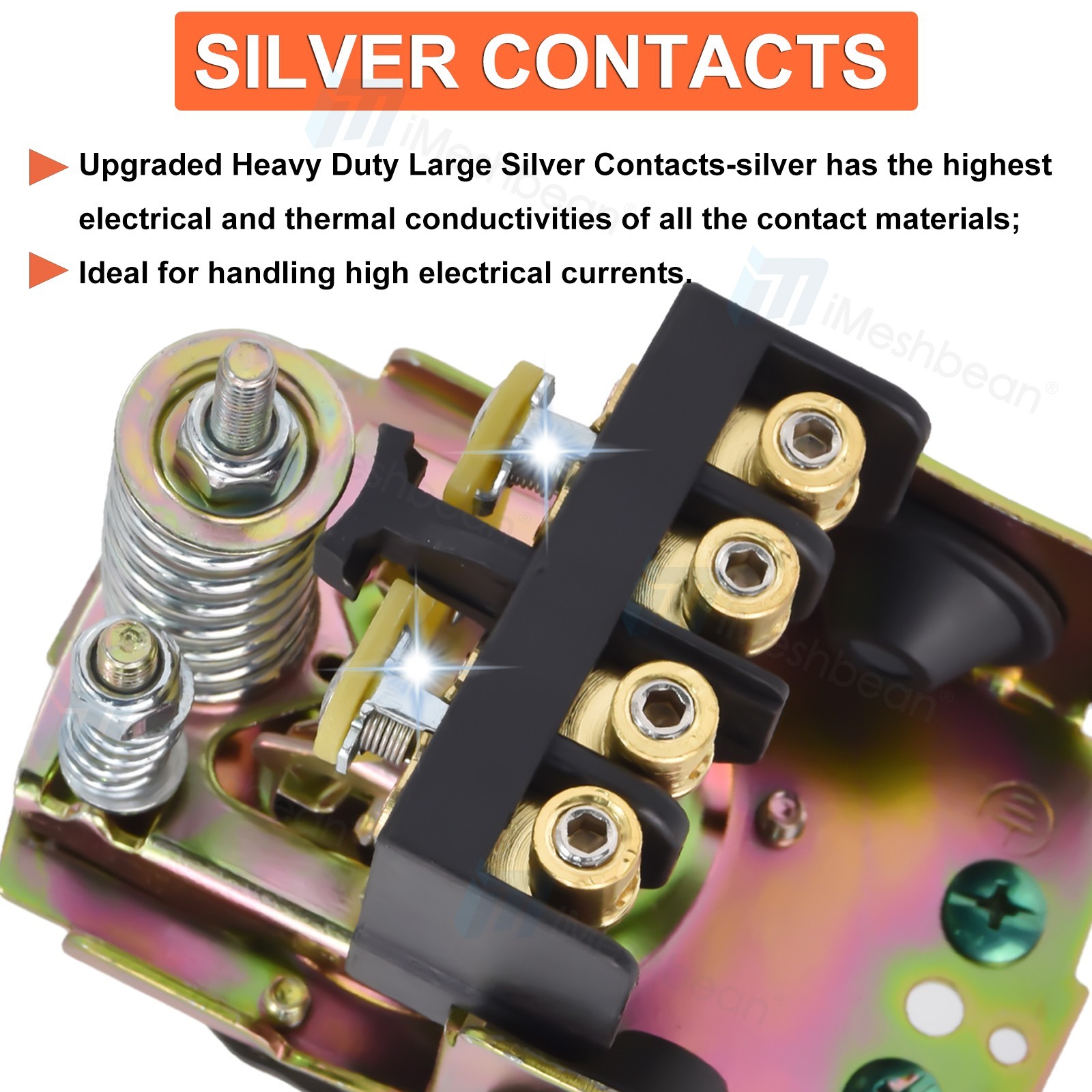 50-70 PSI Well/Water Pump Pressure Control Switch Adjustable Double Spring Pole
