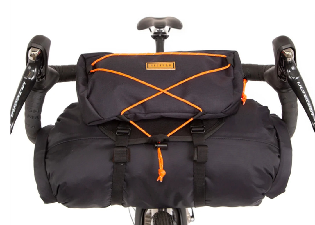 Restrap Cycling Handlebar Bag + Dry Bag + Food Pouch Large 14L  Black Nylon