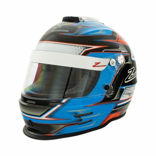 Zamp H753C2456 Helmet Full Face Gloss Graphic Blue/Orange Snell Youth Large NEW
