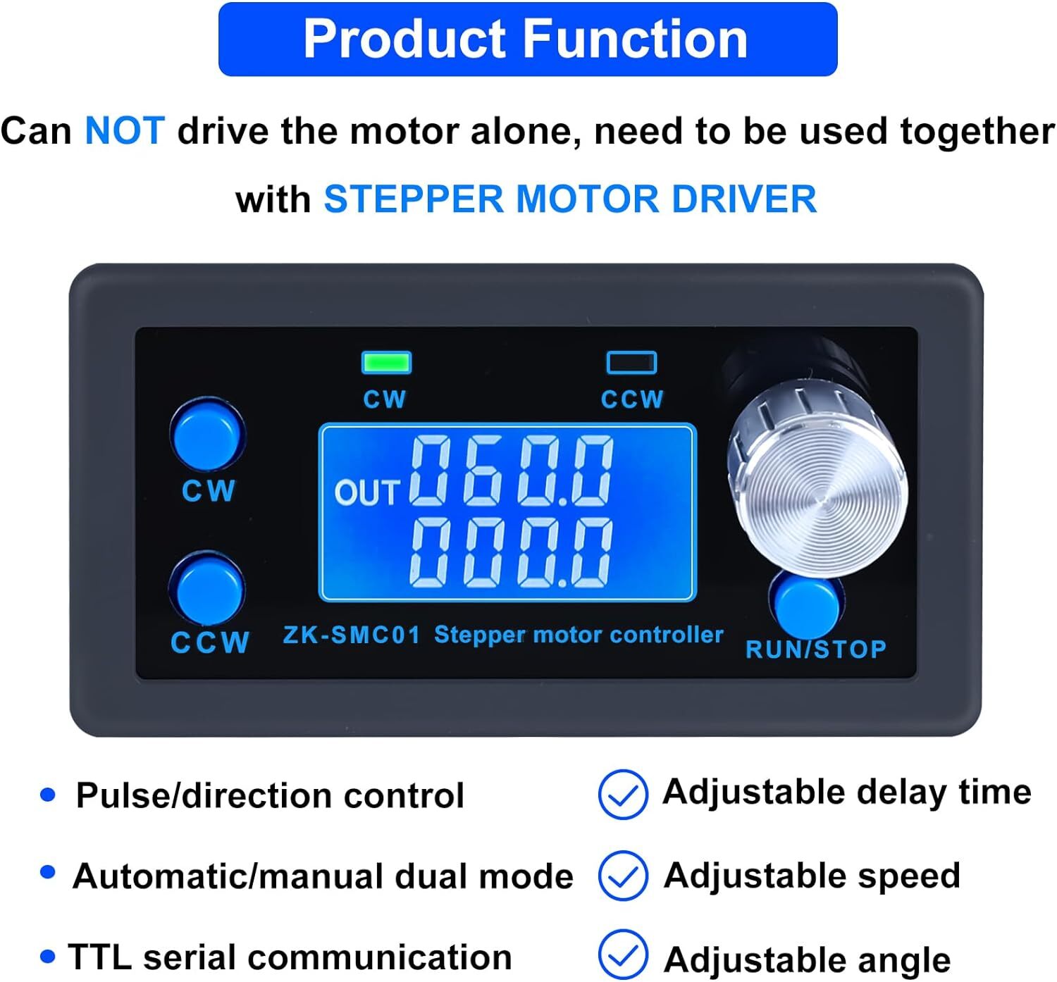 For Nema17/23 Motor Speed Adjustable Stepper Motor Controller Module DC5-30V