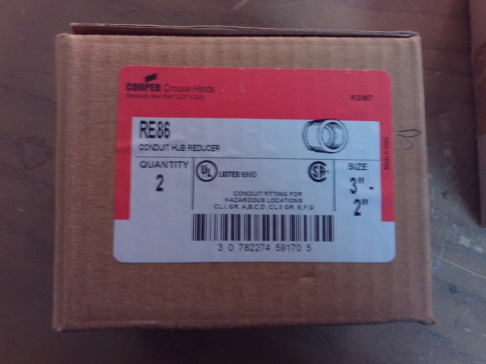 Pack Of 2 Cooper Crouse Hinds RE86 Reducer 1J-1176-E4