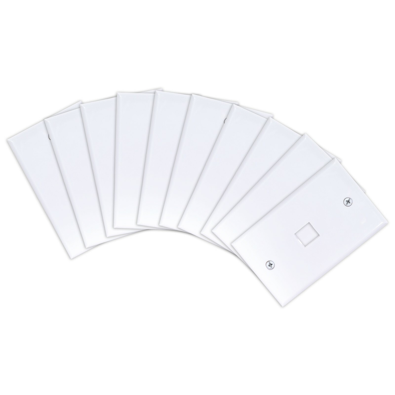 Wall Plate for Cat6 Cat5e Cat7 Cat5 RJ45 Keystone Jack White Lot