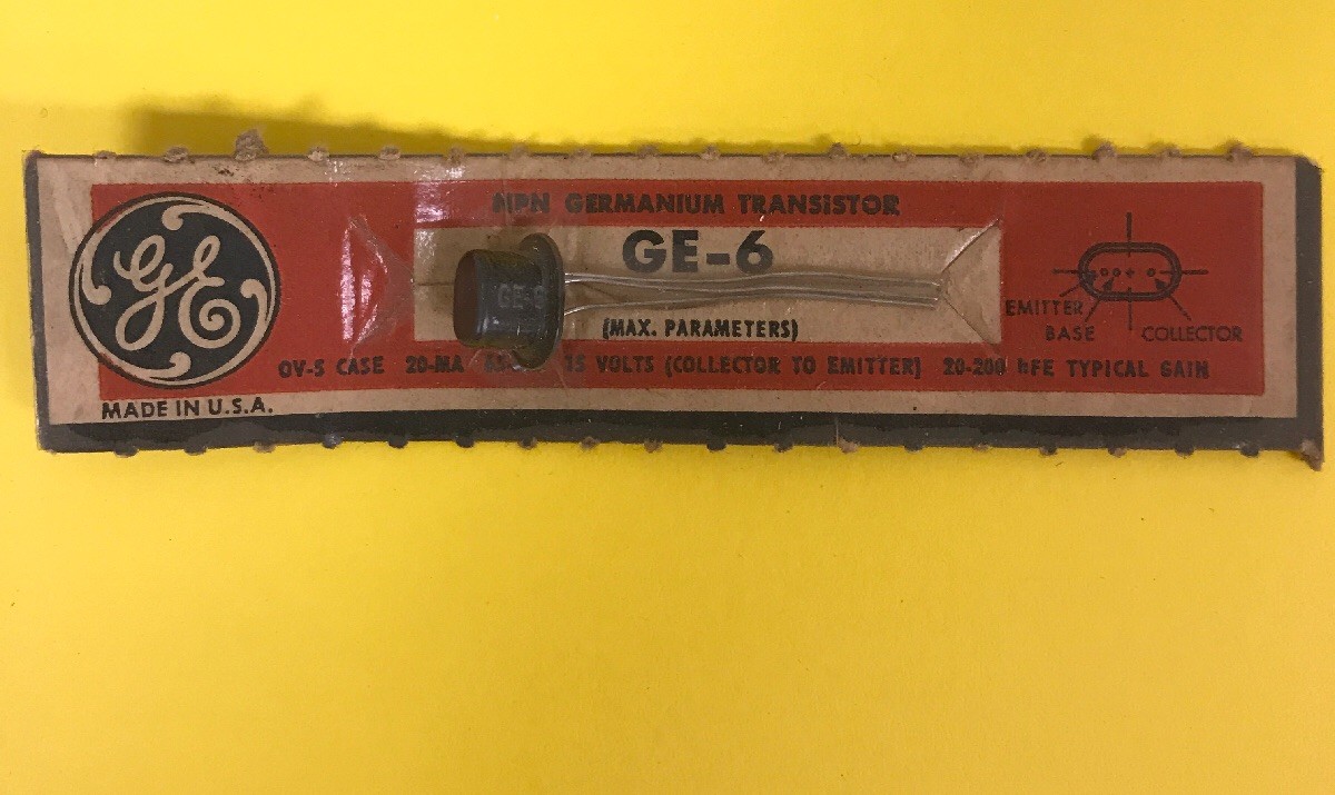1PC NOS GENERAL ELECTRIC GE-6 NPN GERMANIUM TRANSISTOR