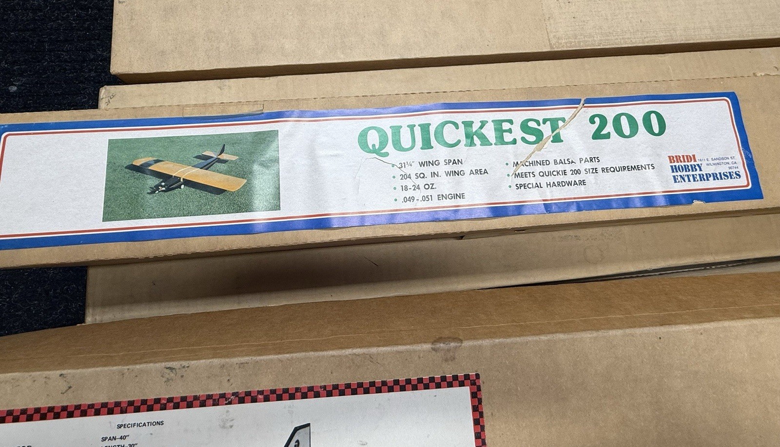 Bridi Hobby Enterprises Quickest 200 Vintage  Rc Kit Plane
