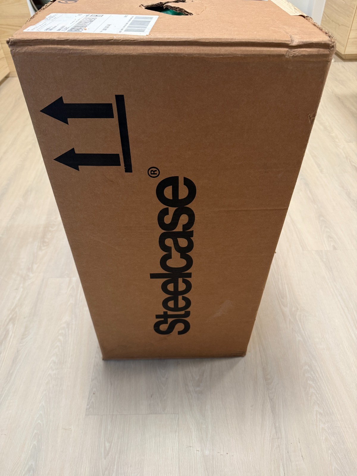 BRAND NEW Steelcase Series 1 Chair - 5S21 Blue Jay fabric & 6205 Seagull base