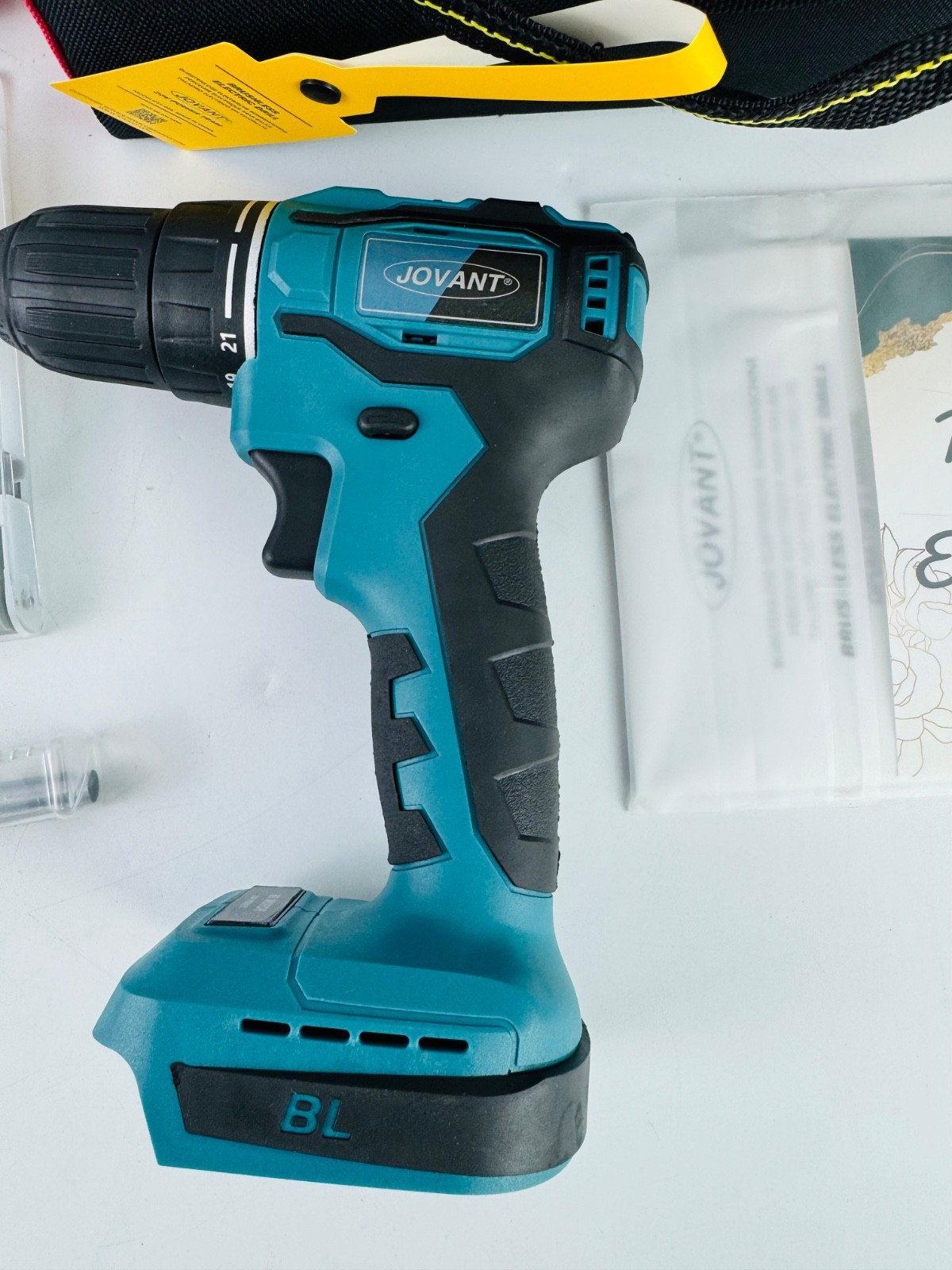 Jovant Cordless Drill, 3/8 Inch Keyless Chuck Power Driver Kit NO BATTERY