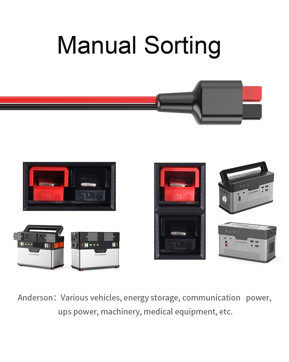 Anderson Connector Power Pole Adapter Solar Panel Cable Connector Kit US