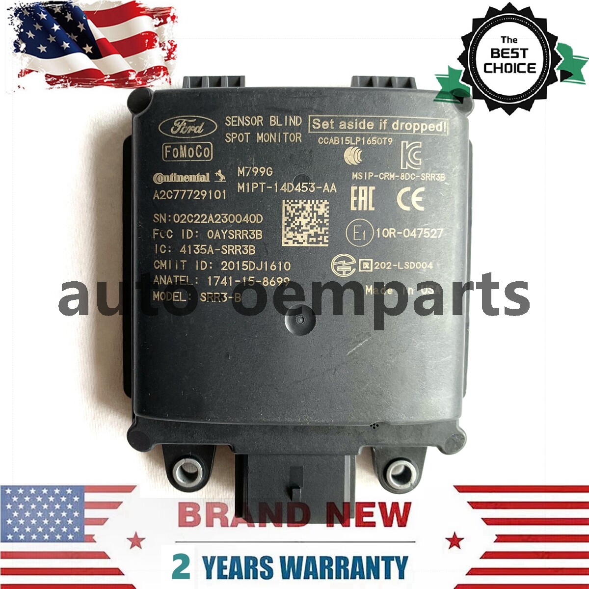 OEM Rear Right Blind Spot Monitor Sensor M1PT-14D453-AA for 2021-24 Ford Bronco