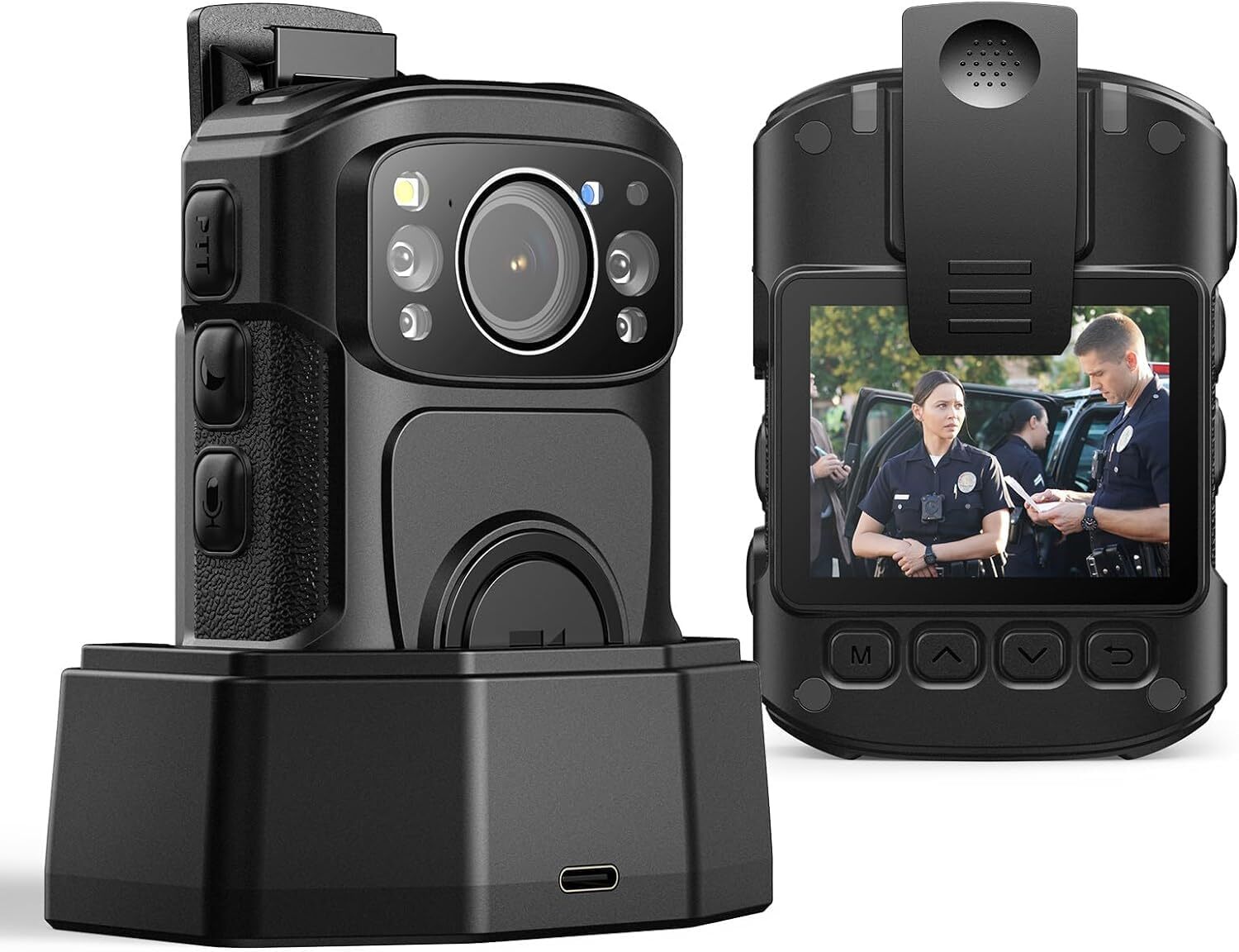 BOBLOV B4K5 4K Body Camera GPS Body Worn Camera Police Cam Security Guard 128GB