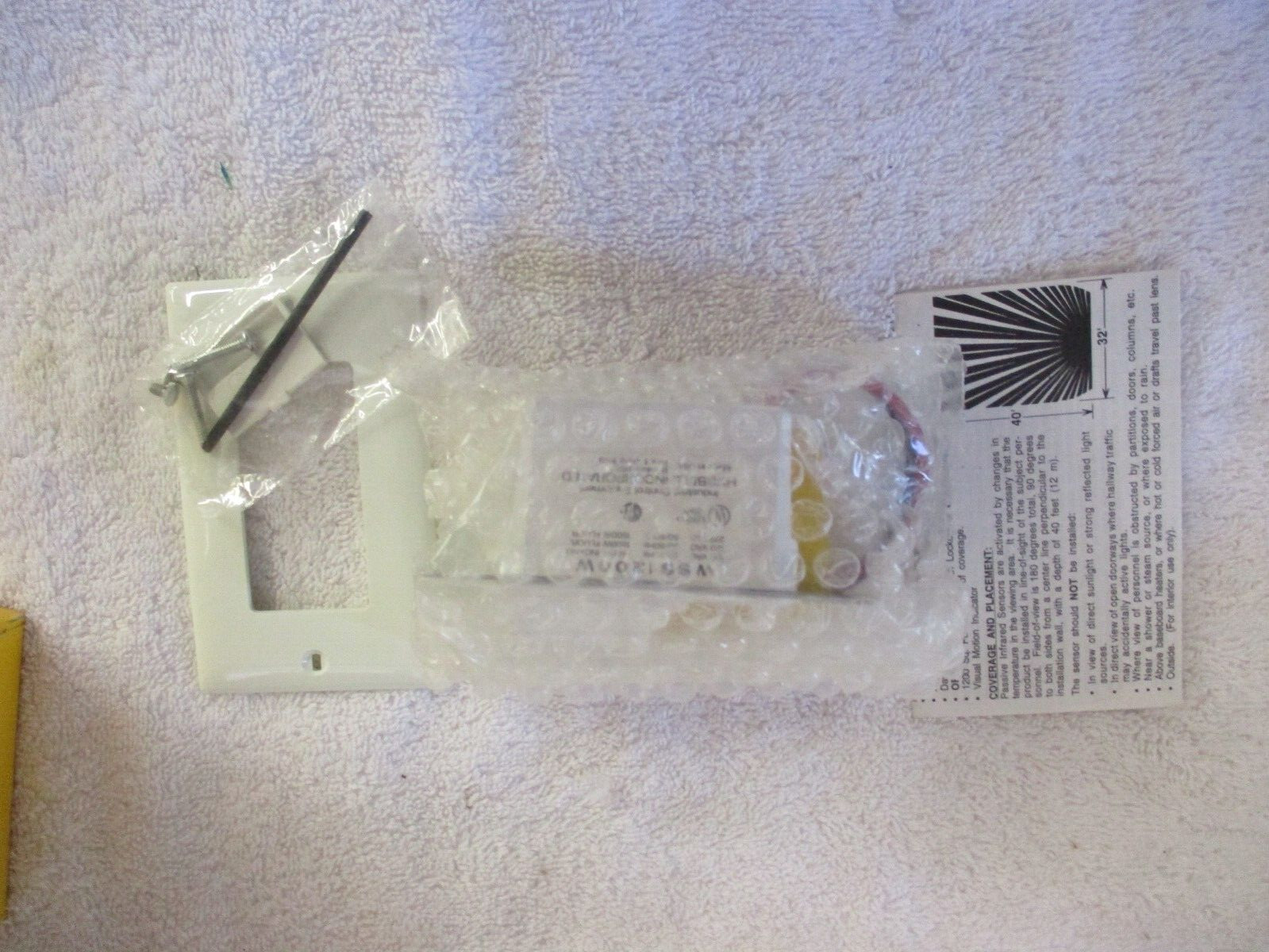 NIB HUBBELL H-MOSS Sensor Style Line White Wall Switch WSS1200W
