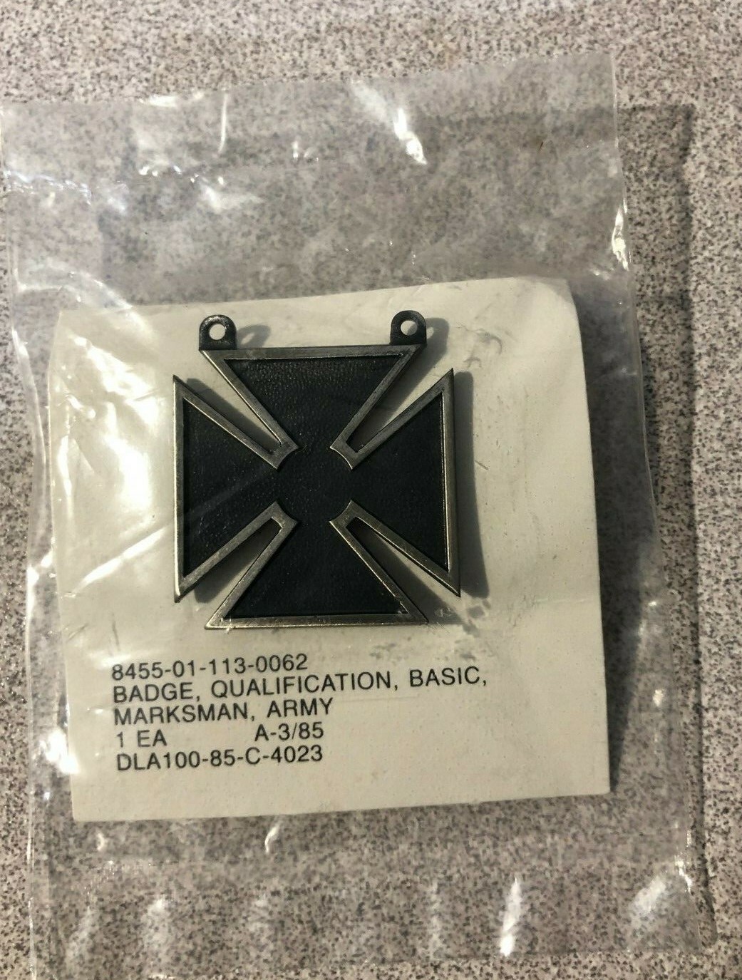Army Marksman Badge-Silver Oxide