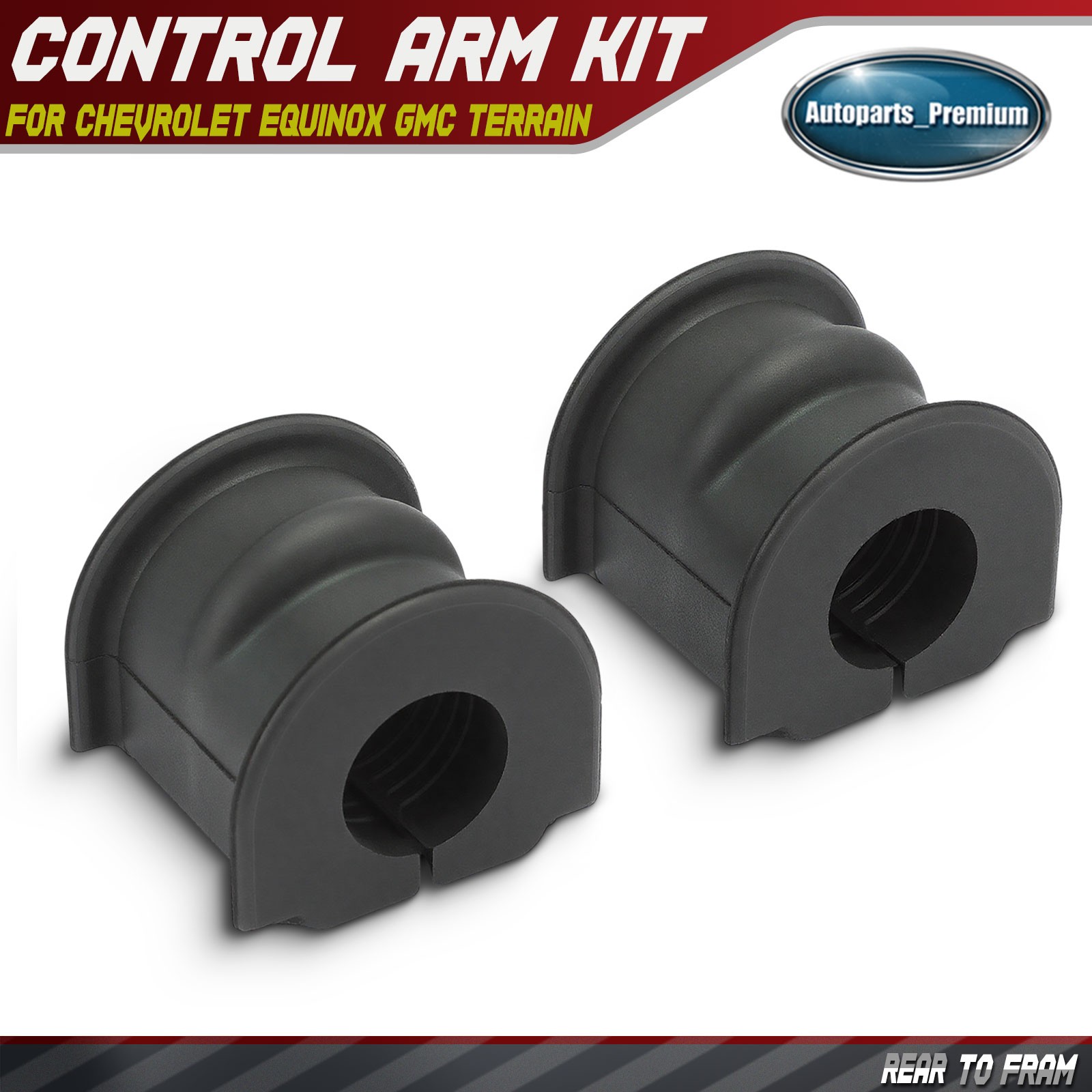 Pair Rear To Frame Sway Bar Bushings for Chevrolet Equinox GMC Terrain 2010-2017