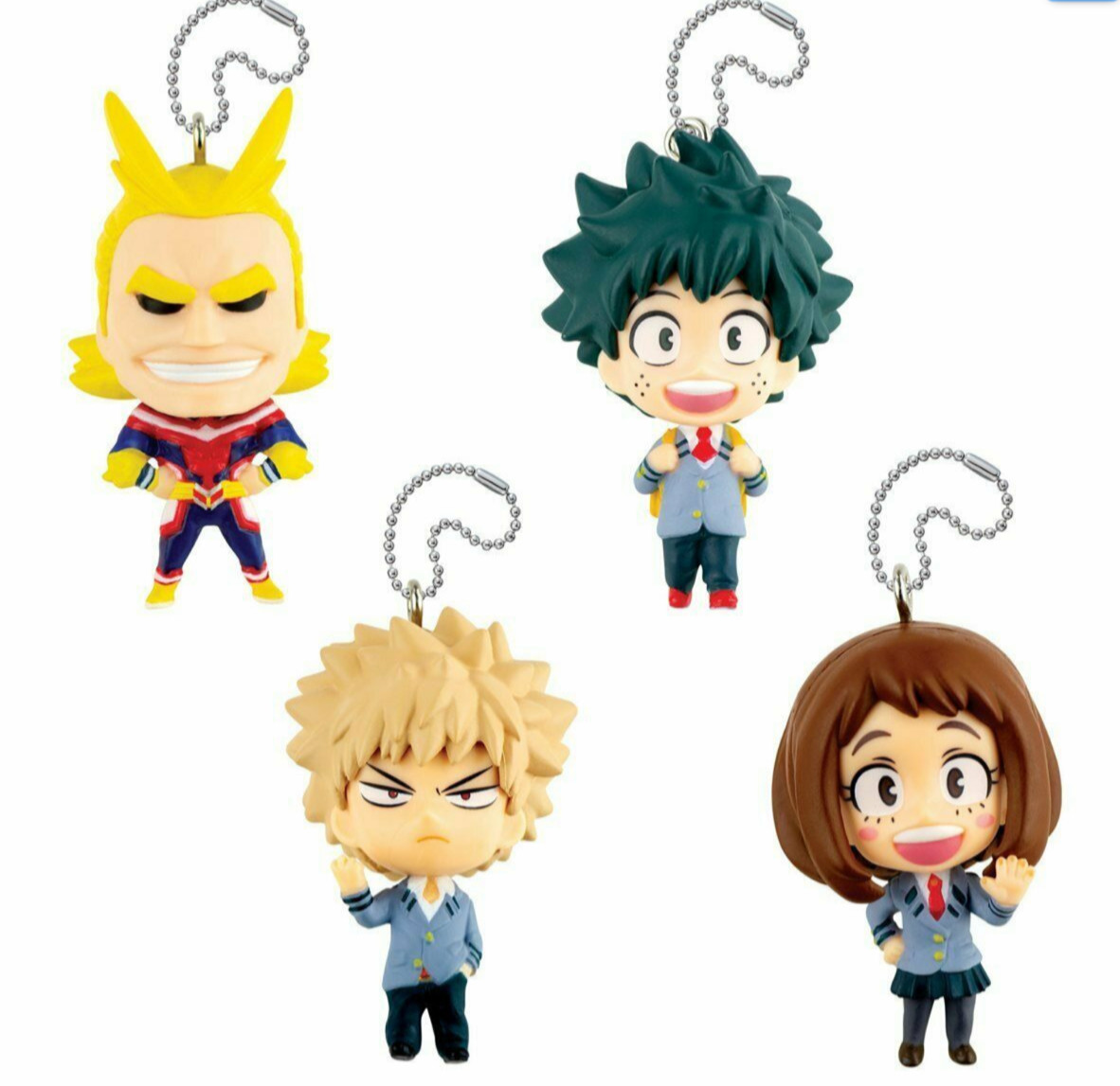 4 My Hero Academia Danglers Series 1 All Might Izuku Midoriya Bakugou uraraka
