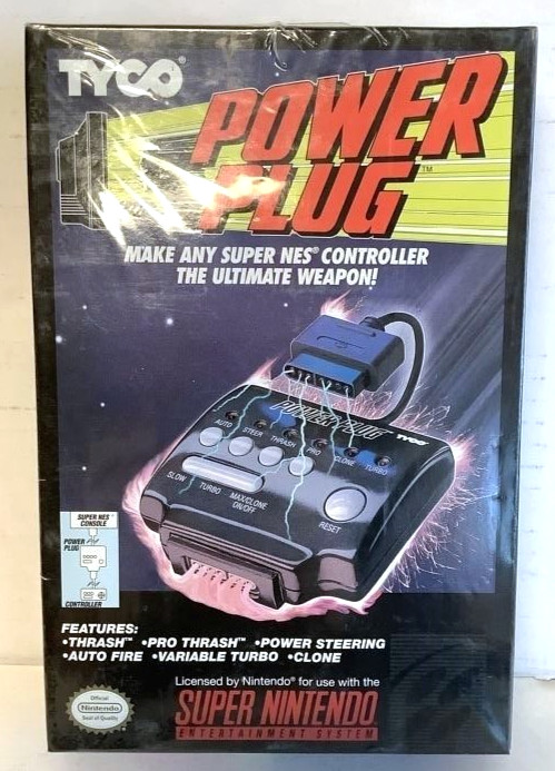 SEALED 1993 Tyco Super Nintendo POWER PLUG Controller Adapter 012869 retro video