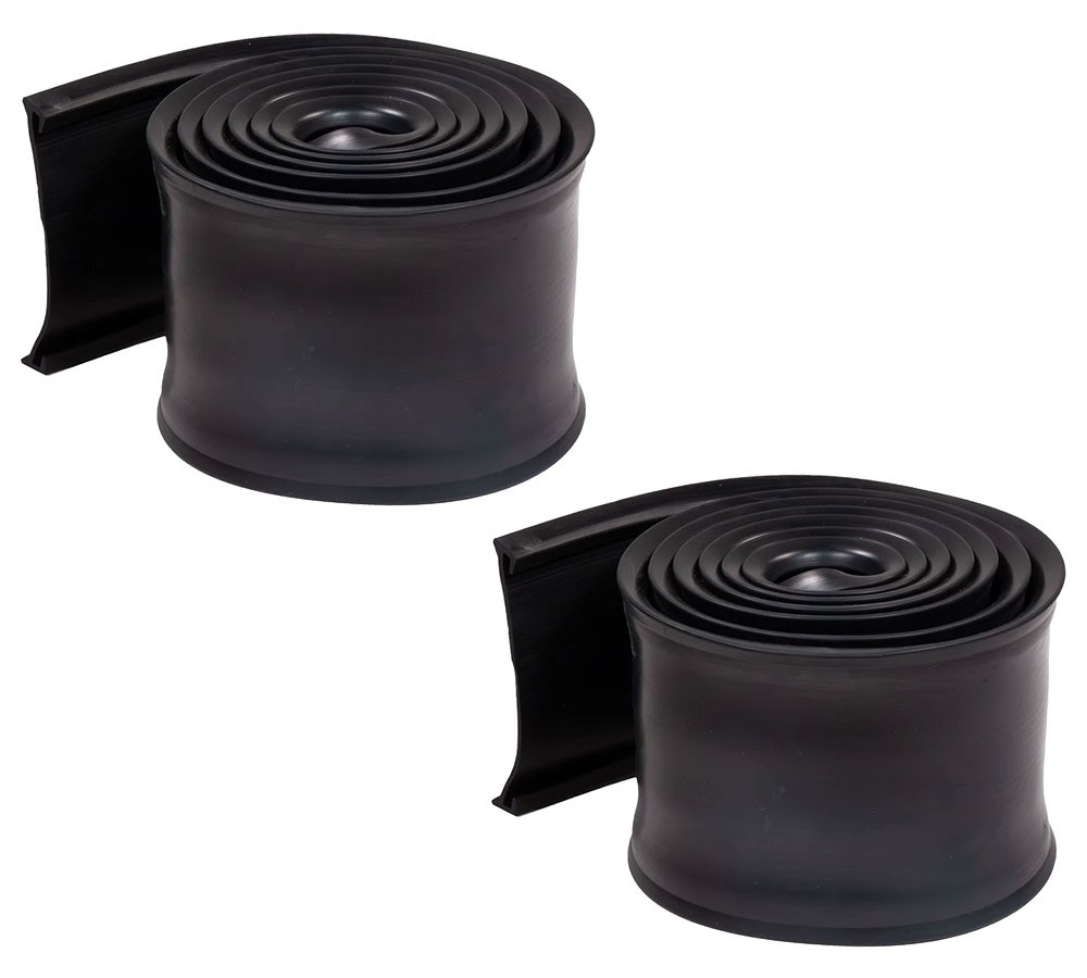 2PK 4" Fuel Tank Strap Isolator for Semi Trucks - 25 ft. Length, Black