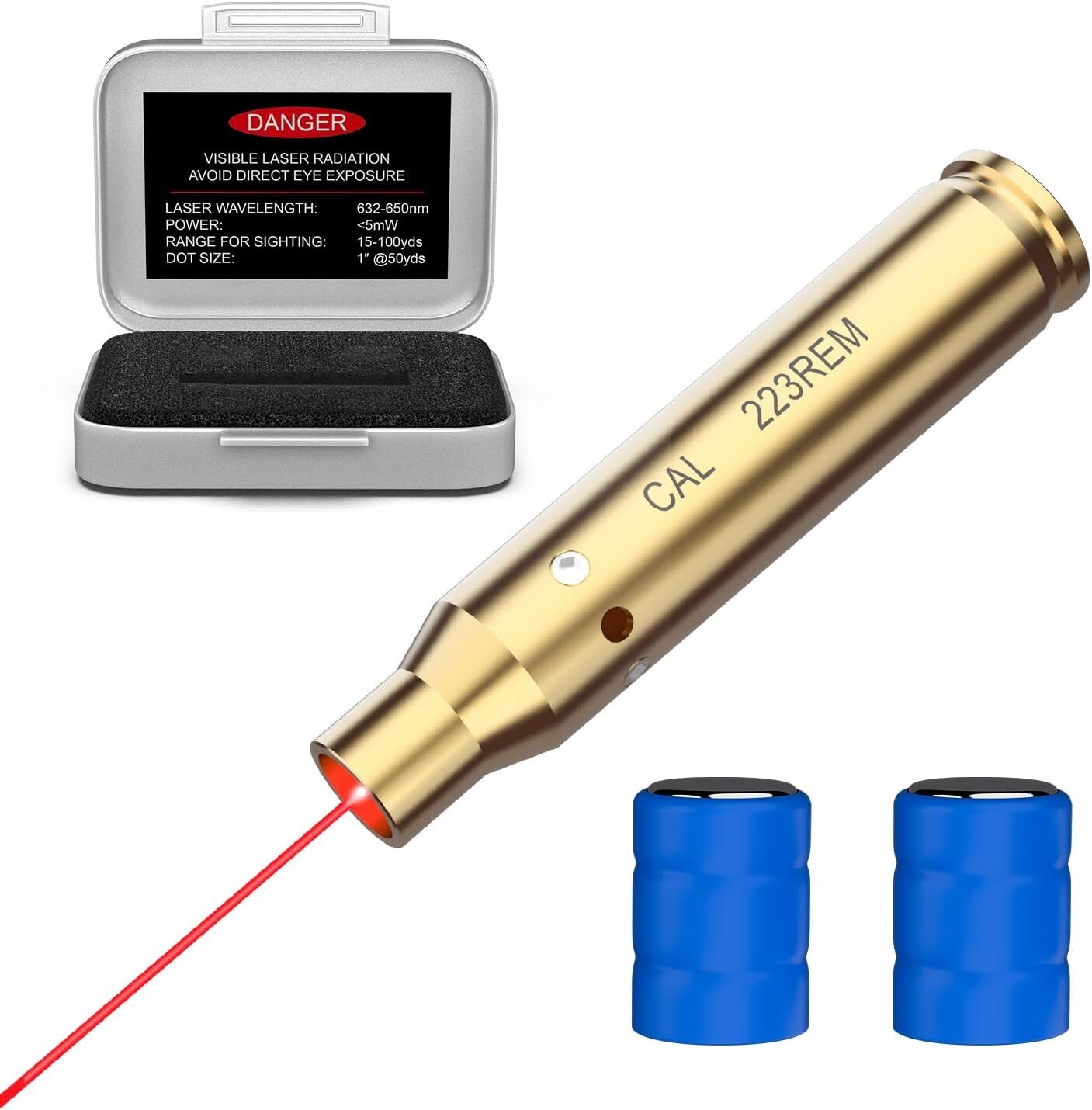 Sight Laser 5.56mm Laser bore sighter Red Laser with Batteries