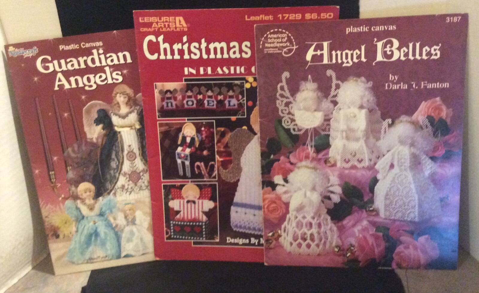 Angels in Plastic Canvas Pattern Leaflets - Lot of 3 - Christmas, Angel Belles