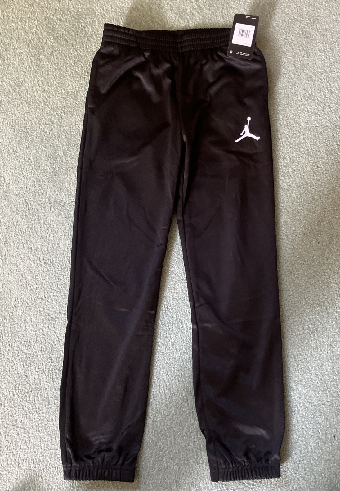 NWT Boys Jordan Nike Black Dri-Fit Training/Jogger Pants w/Pockets Size L