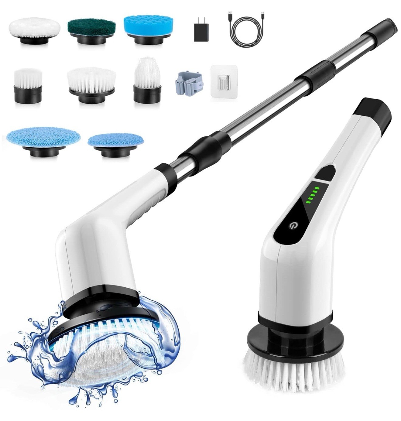 Electric Spin Scrubber, Cordless Cleaning Brush Scrubber for Home