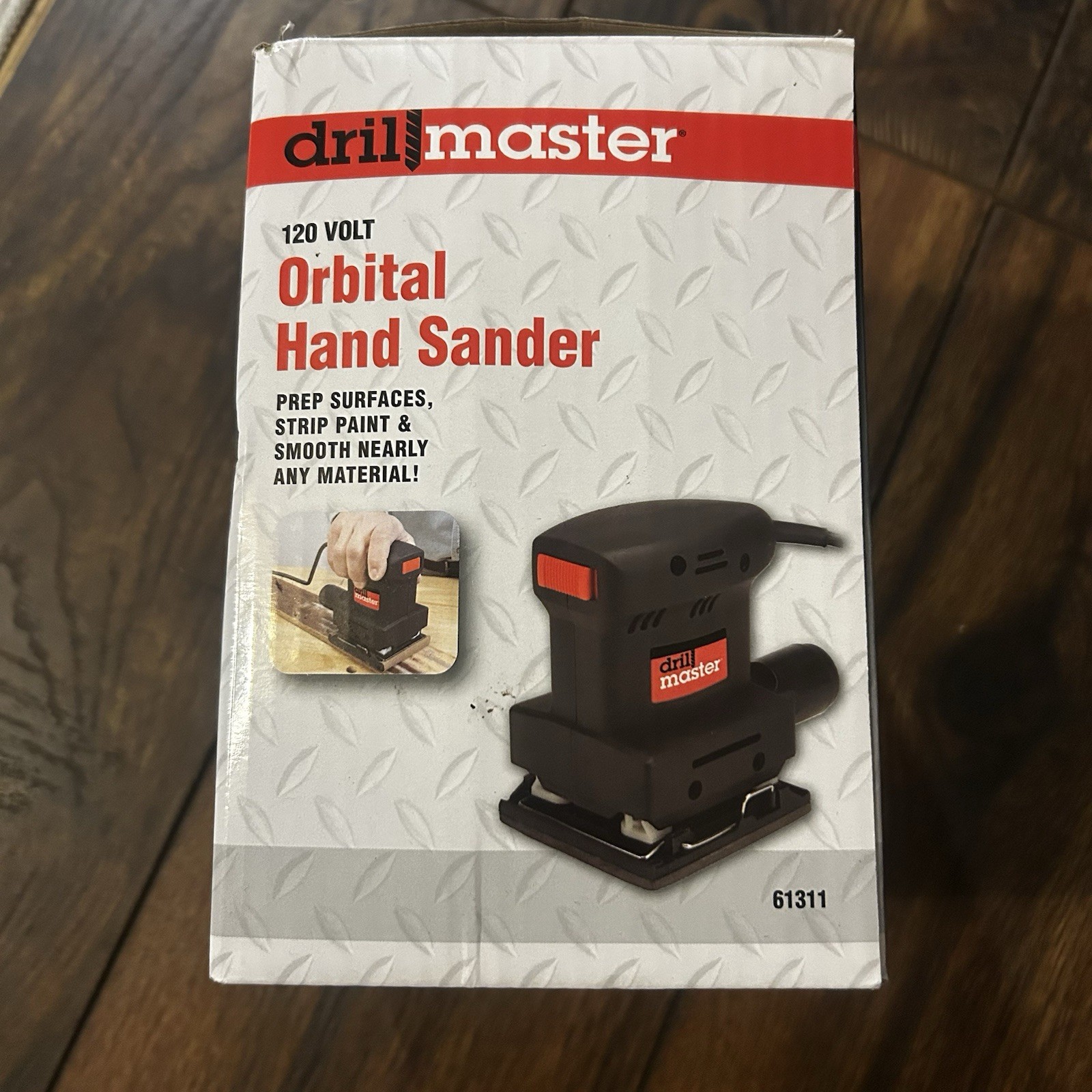 Drill Master 120V Orbital Hand Sander Item 61509 Sanding Pad 4" X 4-1/2". B58