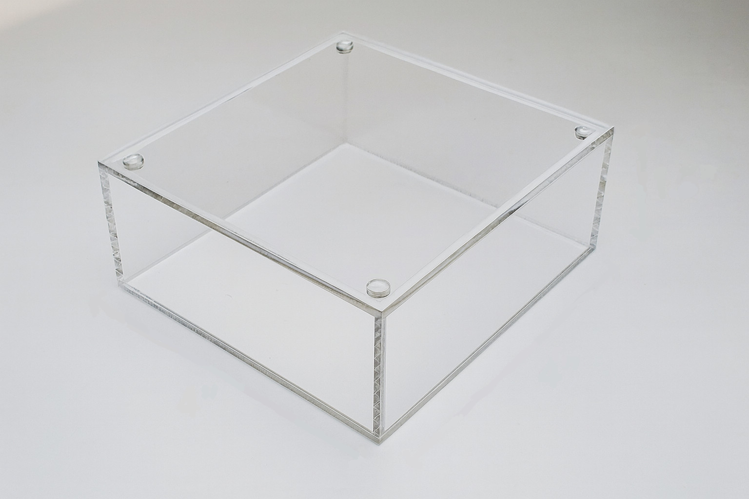 Clear Acrylic 2.5" Low‑Profile Square Box with Fitted Lid – T’z Tagz Handmade