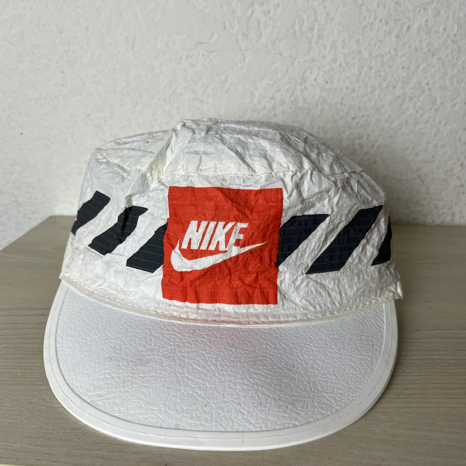 Nike Tyvek Painters Cycling Hat Vintage 1990s White