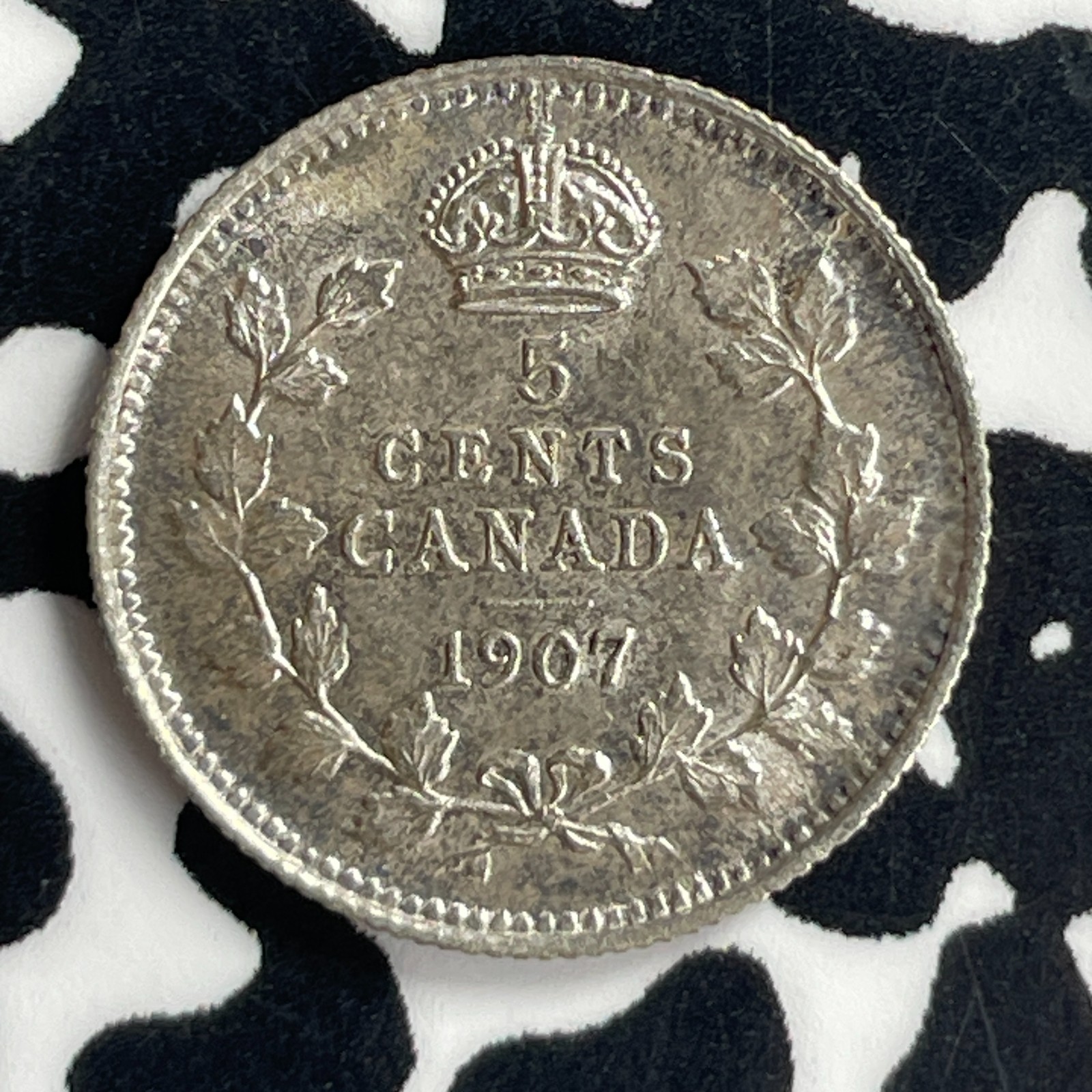 1907 Canada 5 Cents Lot#T7011 Silver! High Grade! Beautiful!