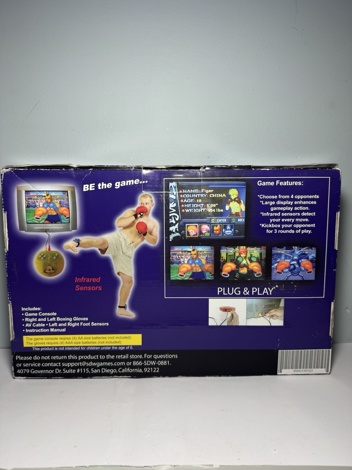 Vintage SDW Games Virtual Kickboxing Plug N Play - Complete Tested & Working