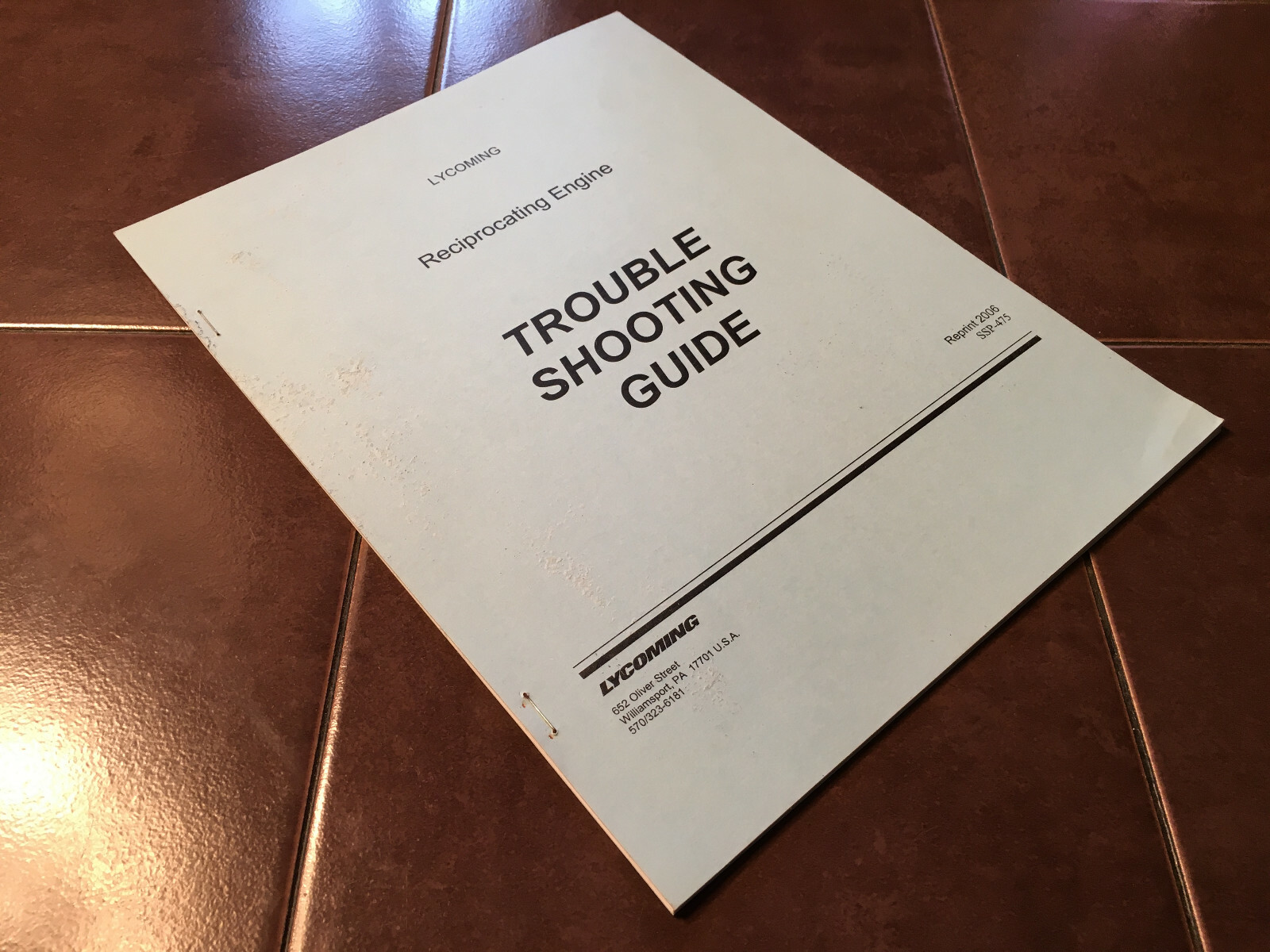 Lycoming Reciprocating Engine Trouble-Shooting Manual