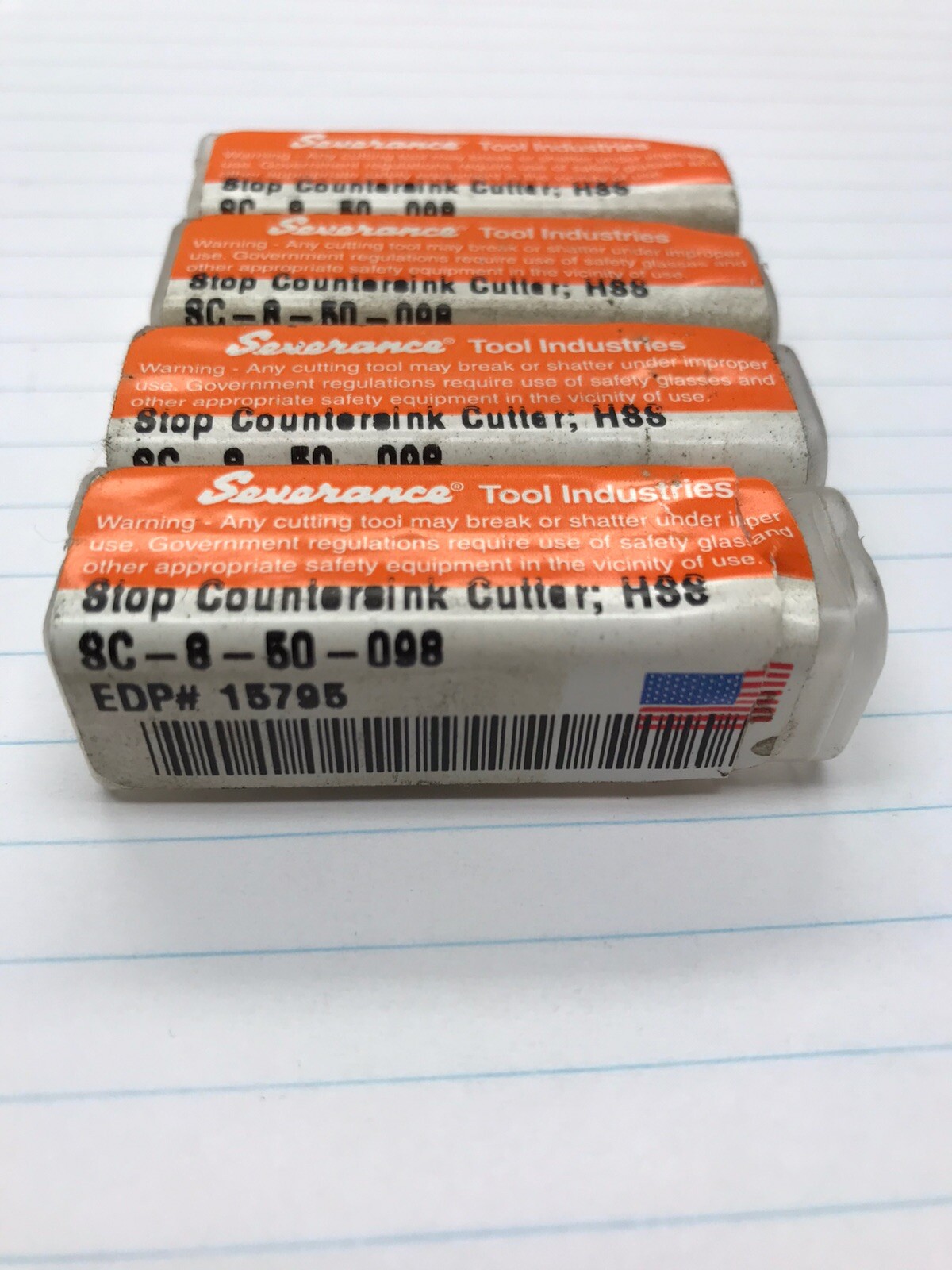 2 Pcs. SC-8-50-098 1/2” X 100 DEG. X .098 PILOT HS STOP COUNTRSINK. USA (loc D9)