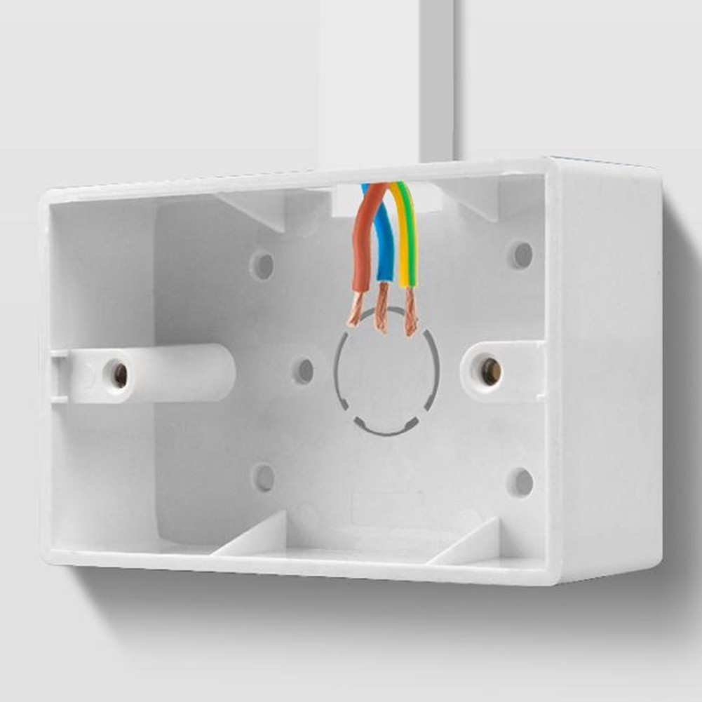Exterior Mount 118 Type Switch and Socket Enclosure White PC 119x73x33 mm