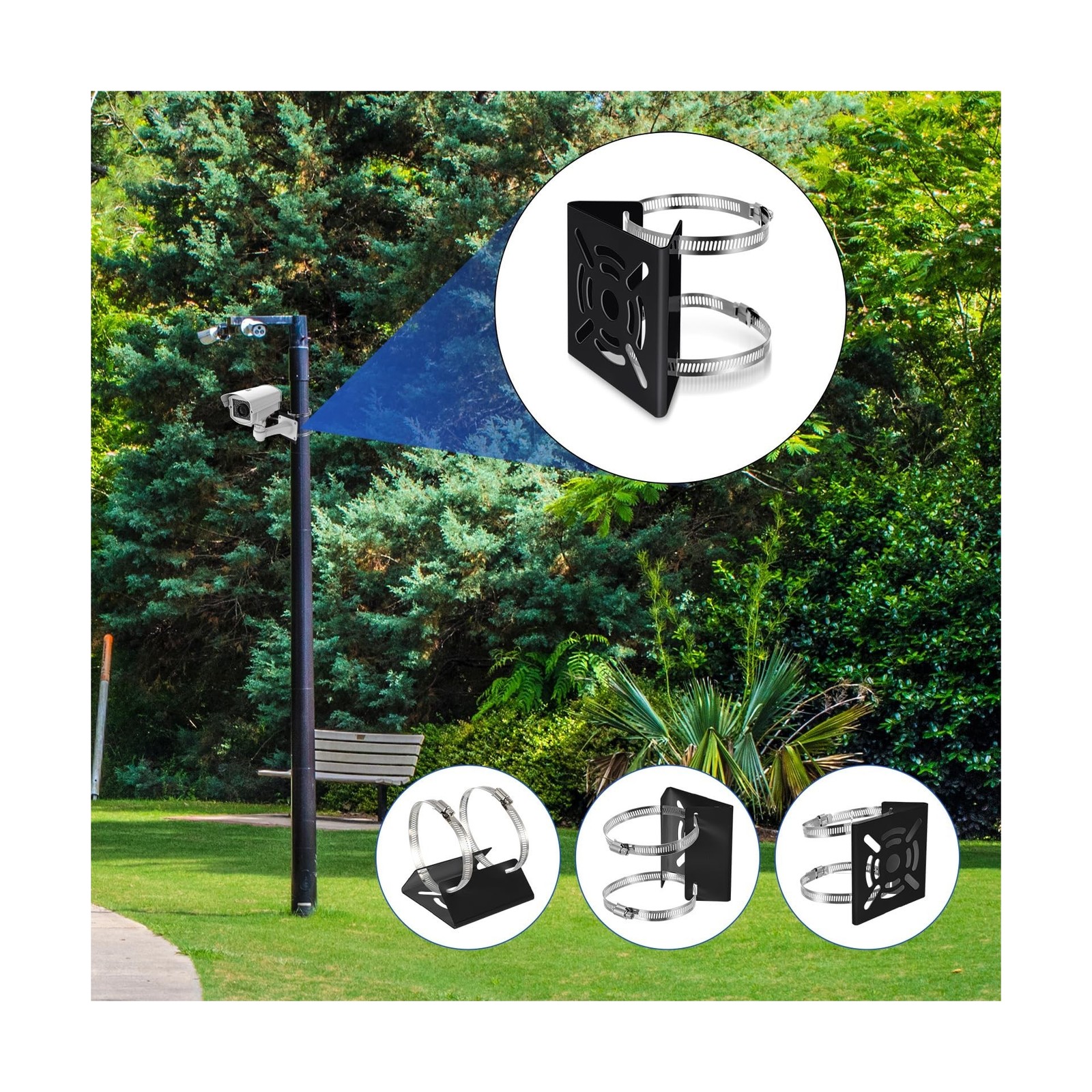 3 Pcs Universal Vertical Pole Mount for Security Camera Wall Mo... FAST USA SHIP