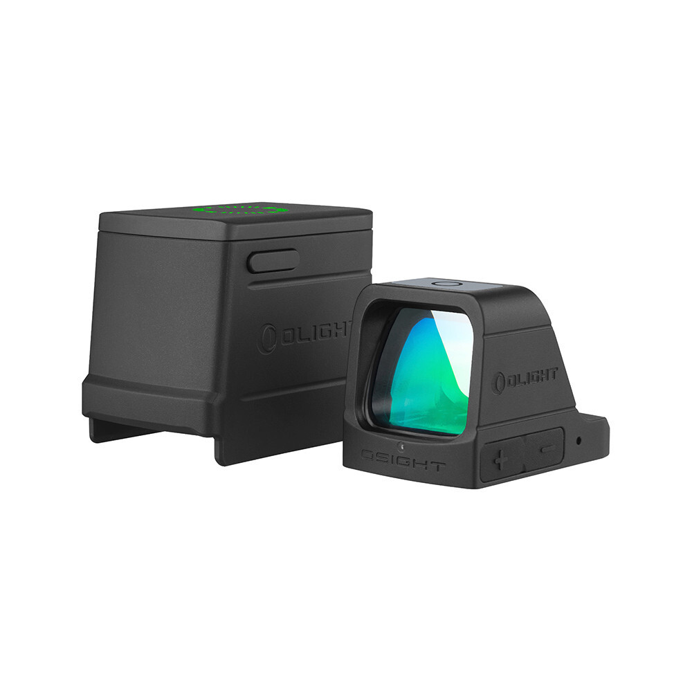 Olight Osight 3 MOA Rechargeable Green Dot Open Reflex Sight with Charging Cover