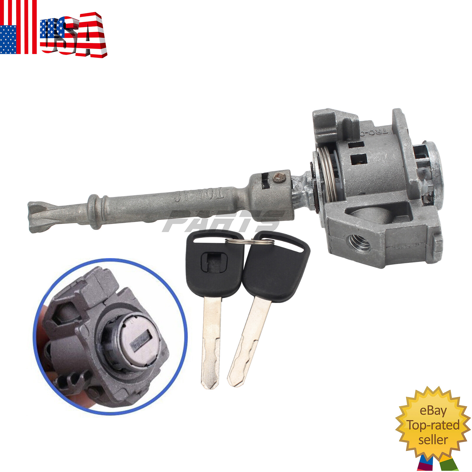 Front Left Door Lock Cylinder 2 Key for Honda CRV Civic 2012-2015 72185TR0A01